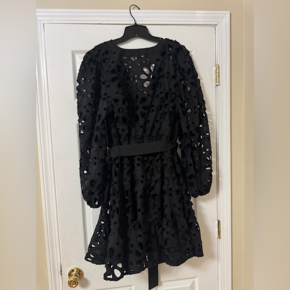 Eloquii Black Cut-Out Lace Dress